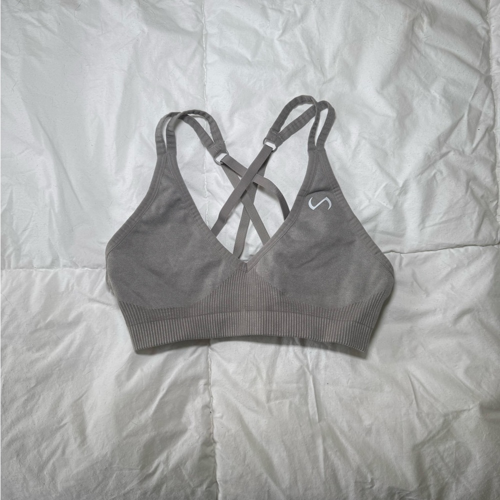 Charcoal Seamless Sports Bra